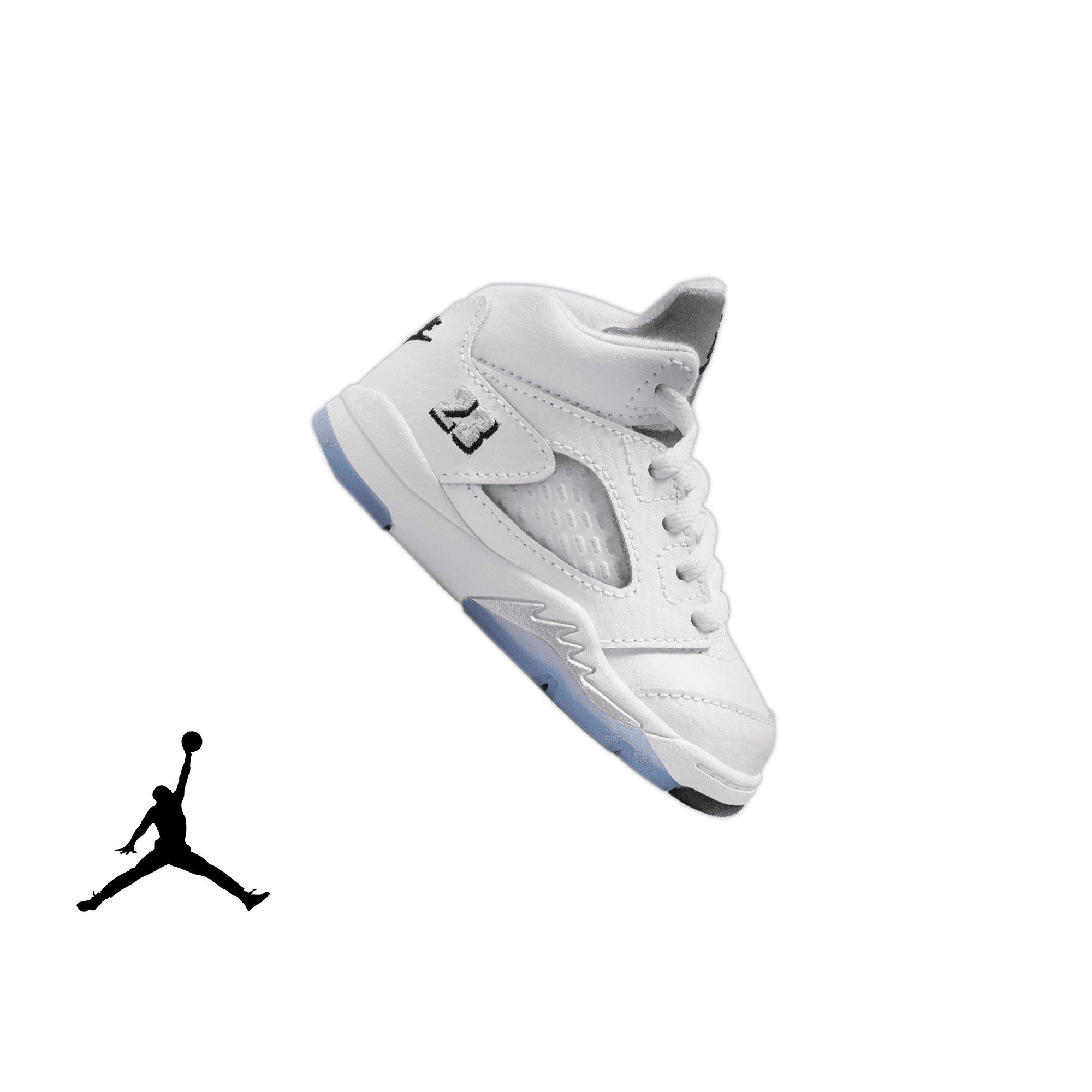 Jordan 5 Retro “White Metallic” Toddler Kids' Shoe